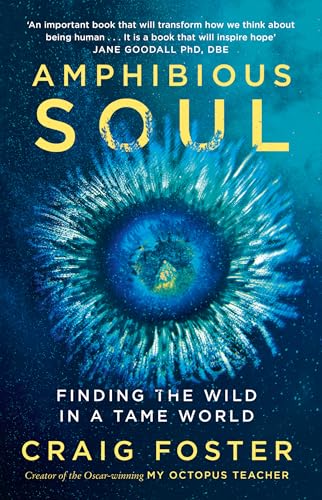 Book cover: “Amphibious Soul” with an eye-shaped oceanic image.