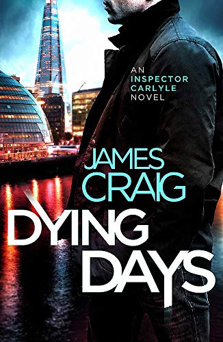 Book cover: man in coat, London skyline, title "Dying Days".