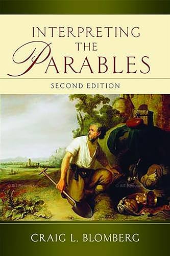 Book cover: "Interpreting the Parables," with a painting of a farmer.