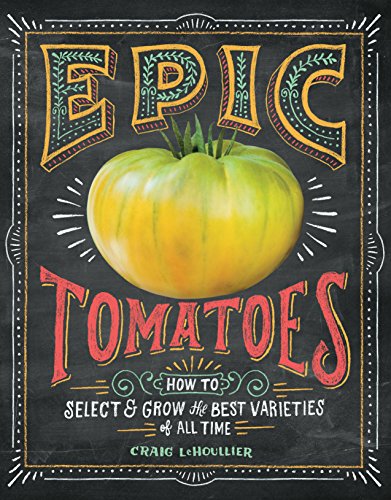 Book cover for "Epic Tomatoes" featuring a large illustrated tomato.