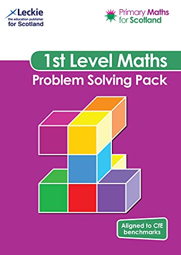 Purple cover with colourful stacked cubes and "1st Level Maths Problem Solving Pack".