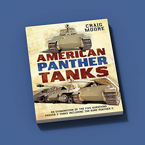 Book cover featuring illustrations of German Panther V tanks in desert terrain.