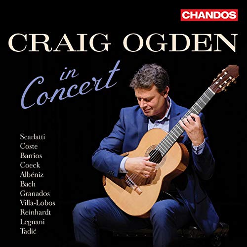 CD cover featuring guitarist Craig Ogden in concert, with tracklist details.