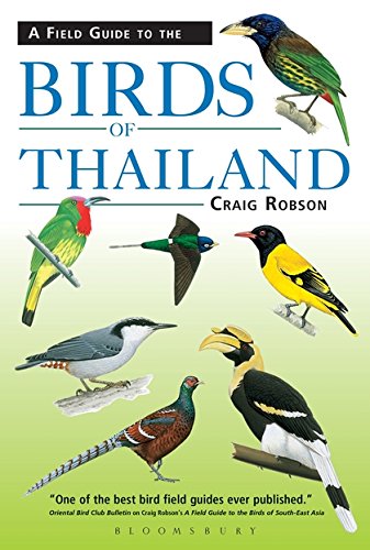 Book cover for A Field Guide to the Birds of Thailand featuring various bird illustrations.