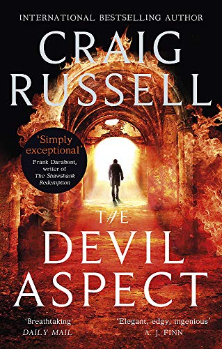 Book cover showing a man walking toward a bright archway engulfed in flames.