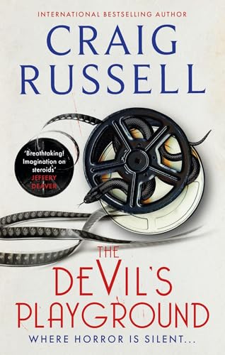 Book cover: film reel with snakes, red title "The Devil's Playground".