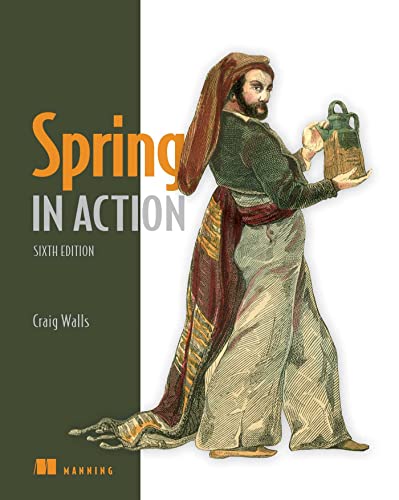 Book cover for Spring in Action, Sixth Edition, featuring a historical illustration of a man.
