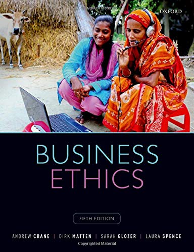 Book cover: "Business Ethics" with image of two women and a cow.