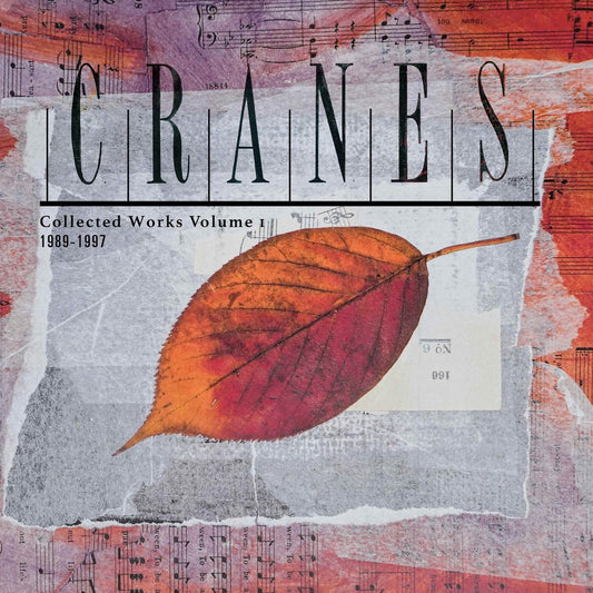 Cranes album cover: collage of sheet music, leaf, and text.