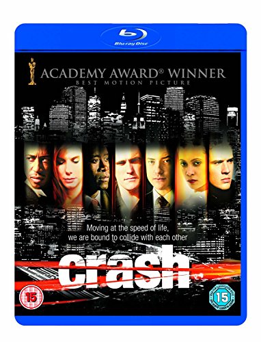 Crash" Blu-ray cover with diverse faces against a city skyline.