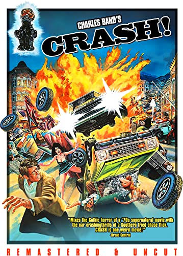 Crash!" DVD cover: cars crashing in flames, people in foreground.