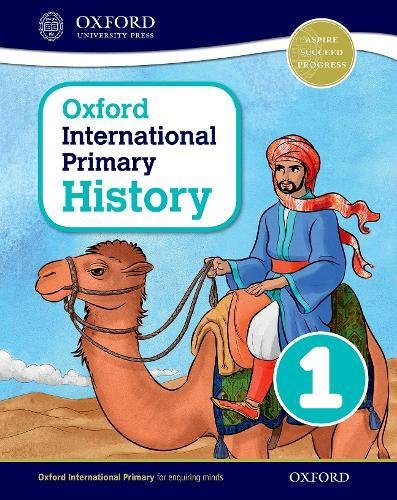 Primary history textbook cover with illustration of a man on a camel.
