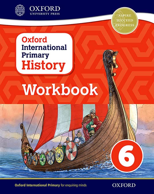 Workbook 6 cover: Viking longship illustration with text and a large number 6.