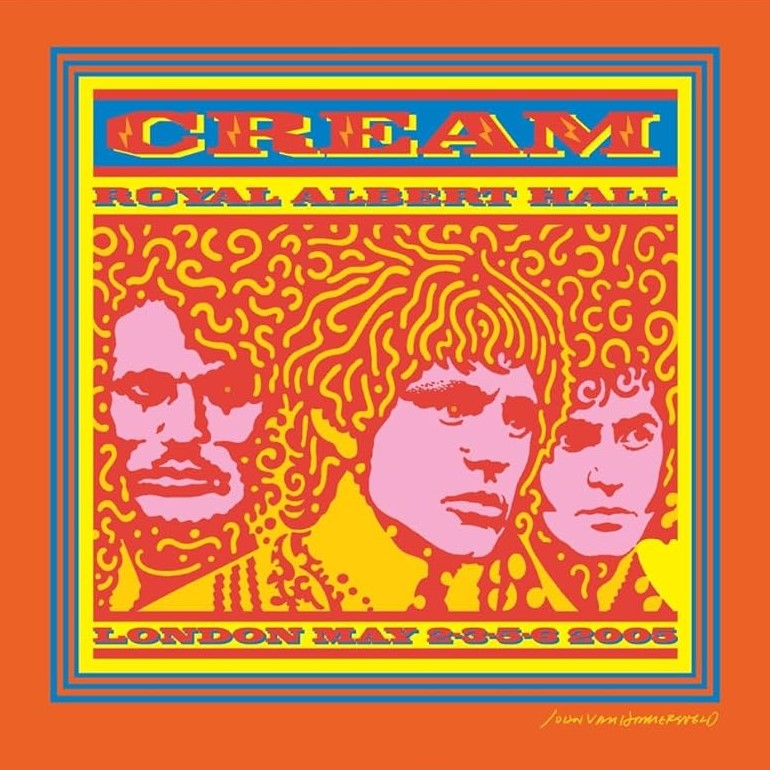 CD cover for Cream’s Royal Albert Hall live album, psychedelic art.