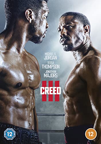 Creed II DVD cover featuring Michael B. Jordan and Sylvester Stallone facing off.