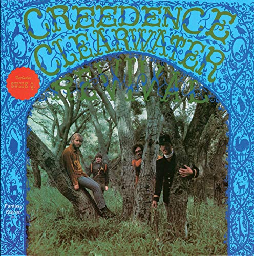 Creedence Clearwater Revival album cover featuring the band near trees.