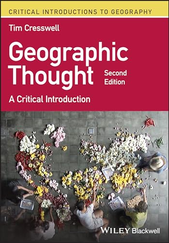 Book cover: “Geographic Thought” with floral map image below title.