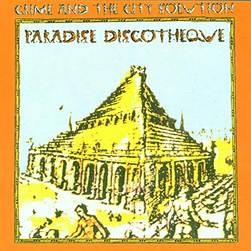 CD cover: orange background with a yellow, sketched temple illustration.