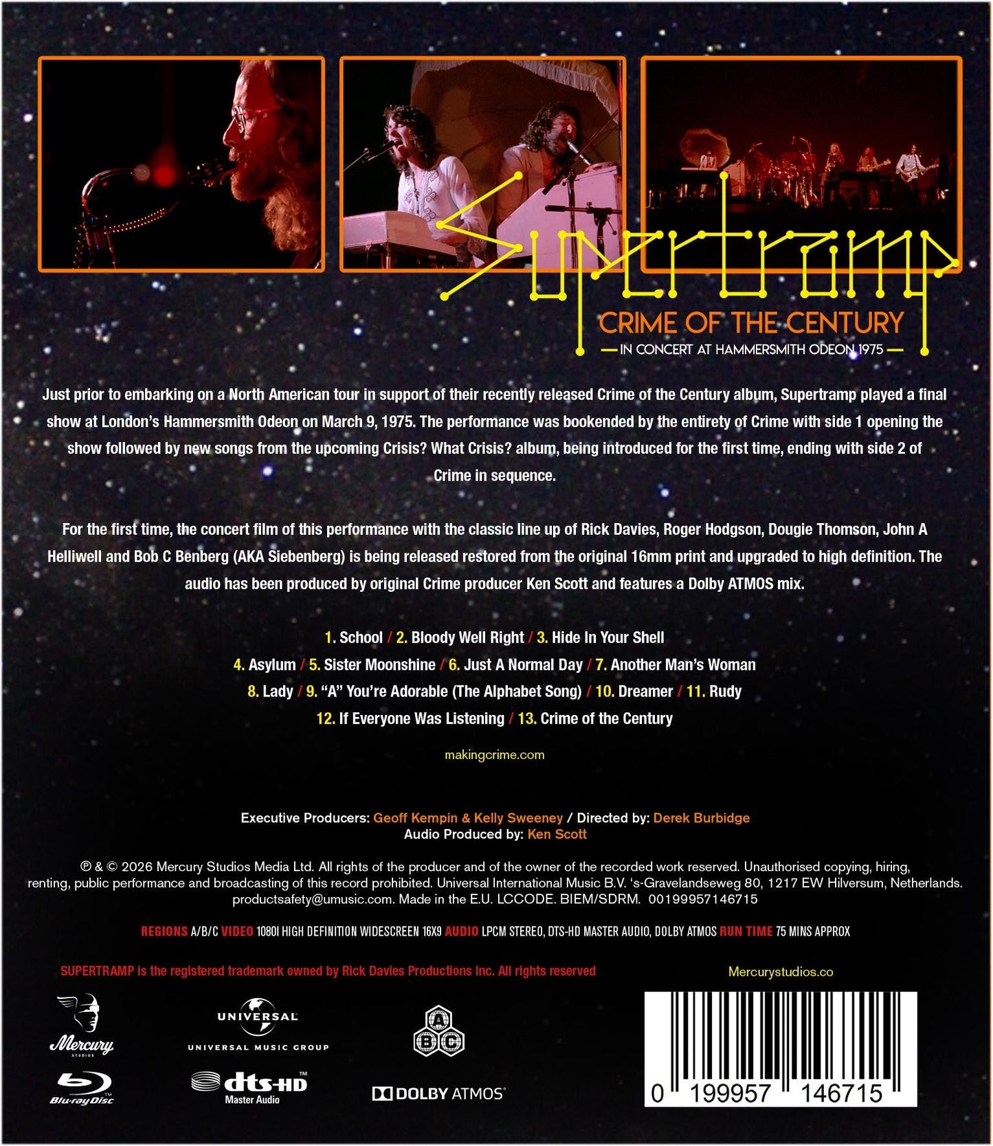Crime of the Century in Concert at the Hammersmith Odeon 1975 [Blu-ray]