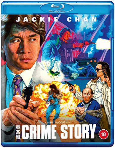 Blu-ray cover art for Crime Story featuring Jackie Chan and various action scenes.