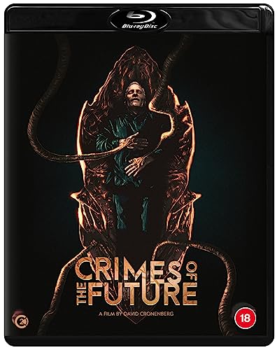 A Blu-ray case with a man surrounded by tentacles and a dark background.
