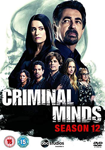 Criminal Minds" Season 12 DVD cover with cast and brain scan imagery.