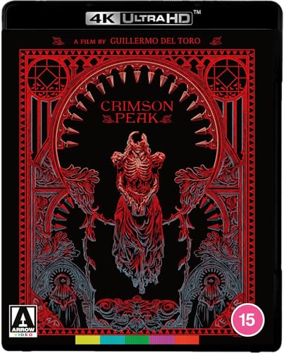 Crimson Peak Blu-ray cover: ornate red and gray design with ghostly figure.