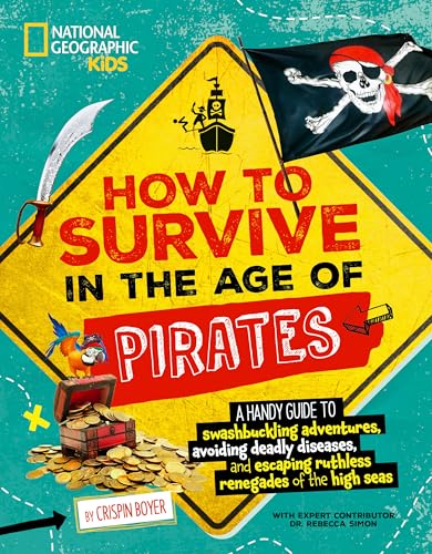 Book cover: "How to Survive in the Age of Pirates" with pirate imagery.