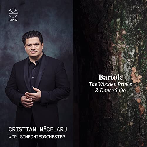CD cover featuring conductor Cristian Macelaru and textured bark imagery.