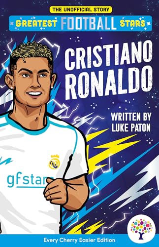 Book cover featuring an illustrated portrait of Cristiano Ronaldo.