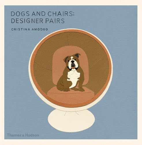 Book cover: a bulldog sits in a rounded, orange chair.