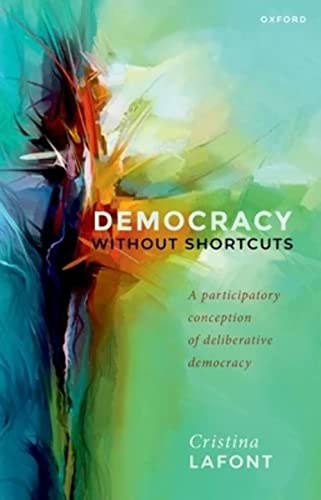 Book cover with abstract blue, green, and orange brushstrokes and white text.