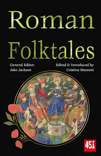 Book cover: “Roman Folktales” with illustration of people in medieval clothing.