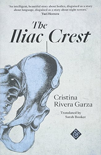 Book cover for The Iliac Crest featuring a blue anatomical illustration of a pelvis.