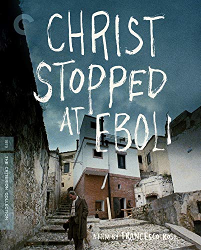 Criterion Collection Blu-ray cover for “Christ Stopped at Eboli” with village scene.