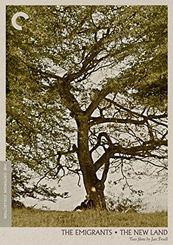 Criterion Collection DVD cover for “The Emigrants” featuring a large tree.