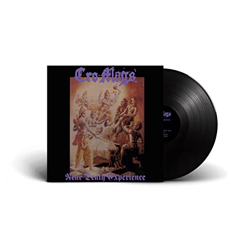 Cro-Mags "Near Death Experience" vinyl record with ornate cover art.