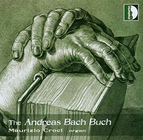 CD cover: clasped hands over a book with organ keys, text below.