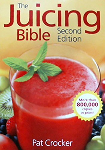 Book cover of The Juicing Bible featuring a glass of red juice and fruit.