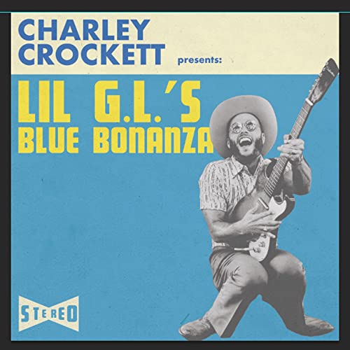 CD cover for “Lil G.L.’s Blue Bonanza” featuring a guitarist.