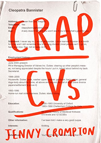 Book cover: "Crap CVs" with red text over a mock CV background.