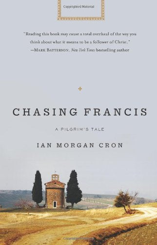 Book cover with title “Chasing Francis” and image of a small chapel.