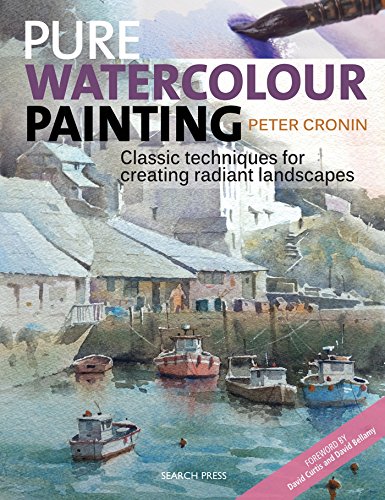 Book cover featuring a watercolour painting of a coastal village scene.