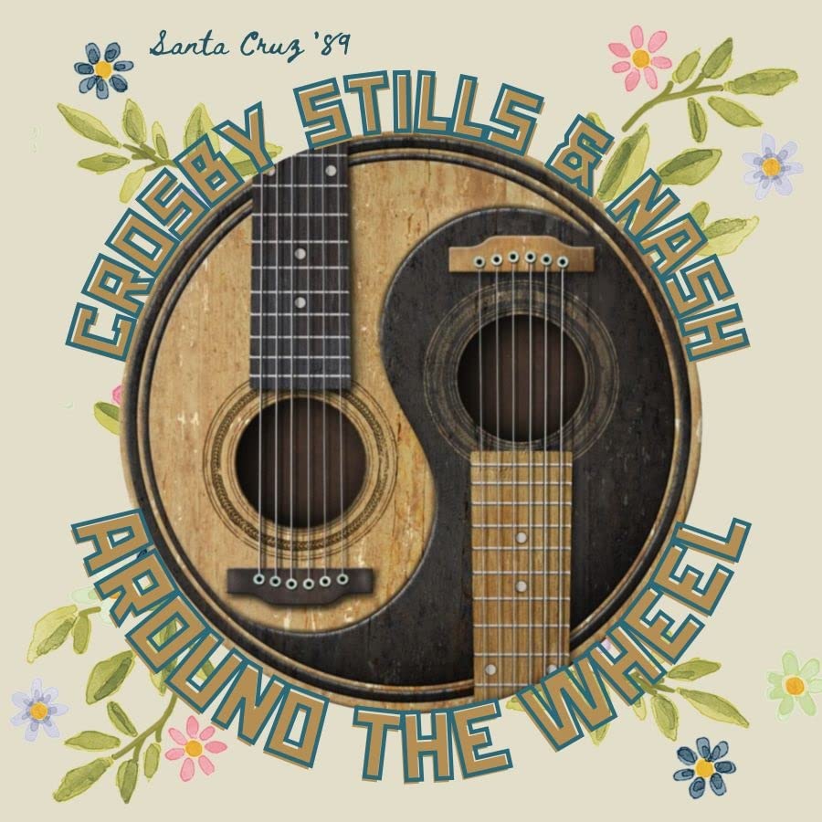 Crosby, Stills & Nash album cover featuring guitars within a circular design.