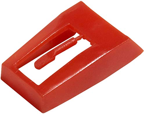 Red Crosley diamond stylus replacement needle for record players.