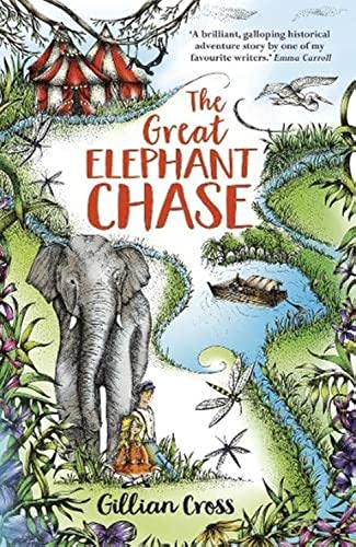 Book cover: elephant, child, circus tent, and dragonfly in a landscape.