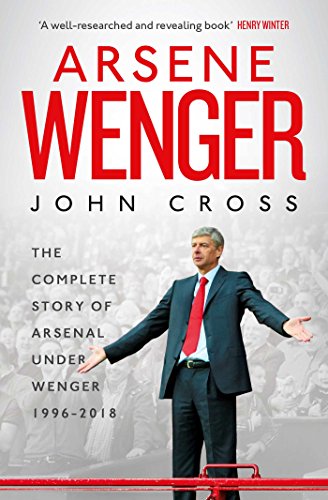 Book cover featuring Arsene Wenger in a suit with arms outstretched before a crowd.