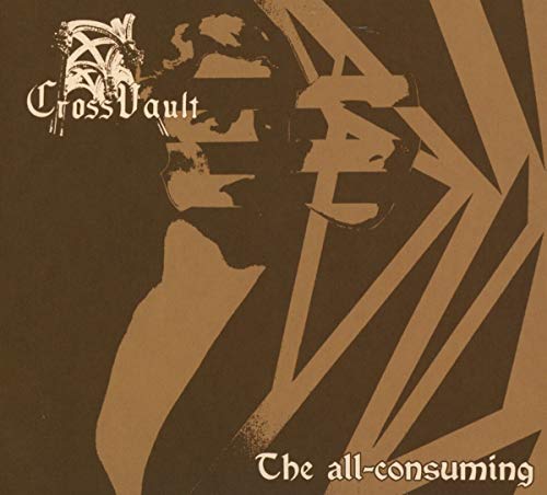 CD cover for Cross Vault’s “All-Consuming” with abstract, shadowed face.