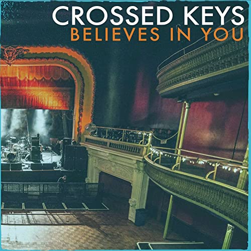 Vinyl album cover for Crossed Keys, showing a theater stage and balcony.