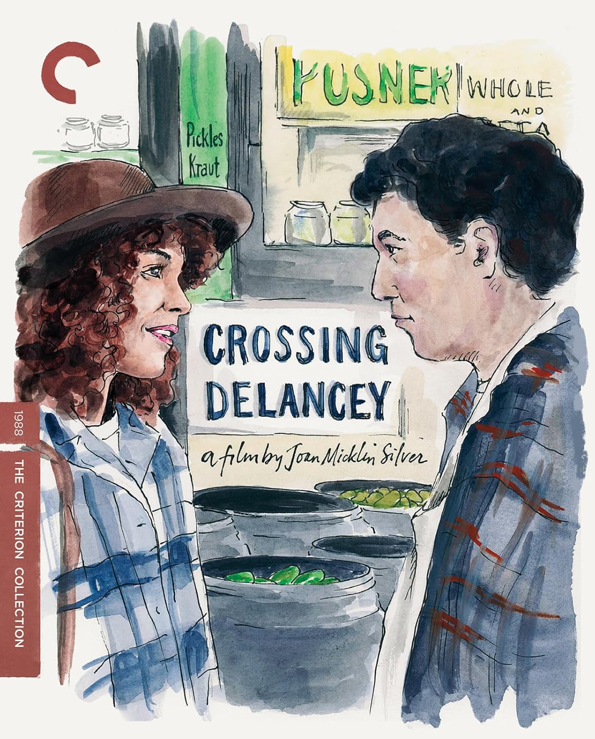 Crossing Delancey" Blu-ray cover with painted illustration of two people.